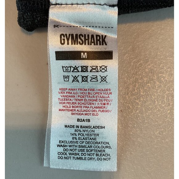 NWT Gymshark Womens Blk High-Waisted Leggings M Lightweight Stretchy Activewear - Picture 4 of 7